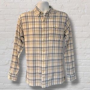 Eddie Bauer Classic Fit Flannel Button Down Shirt Plaid 100% Cotton Size Large